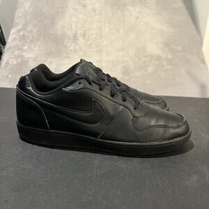 Nike Ebernon Low Mens 10.5 Triple Black AQ1775-003 Athletic Sneakers